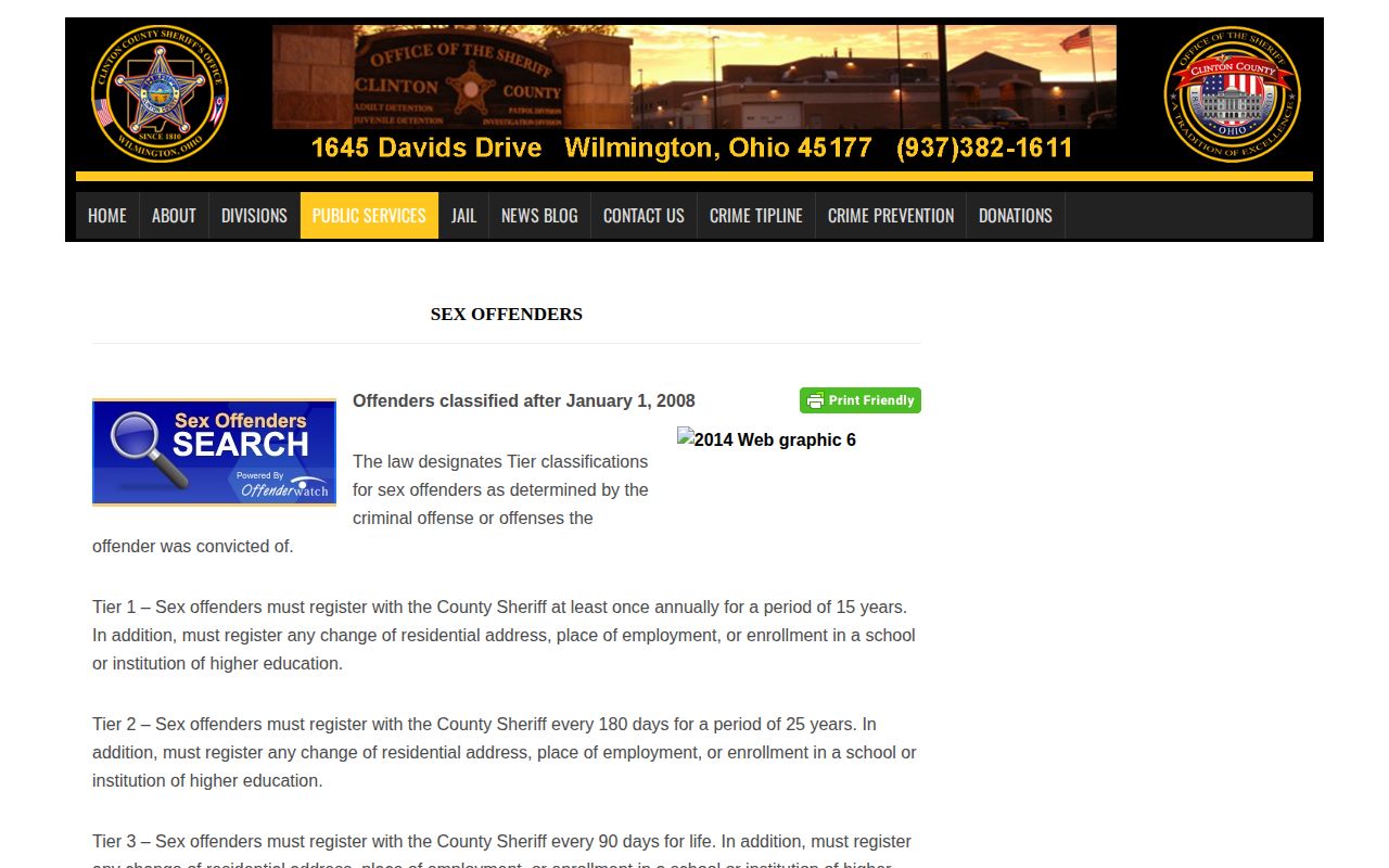 Clinton County official registry photo access